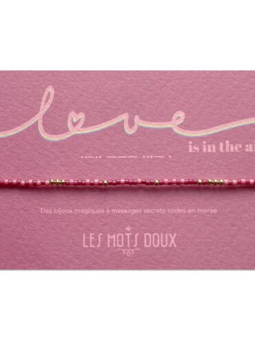 Bracelet code morse "Love is in the air"