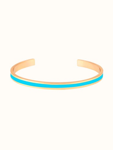 Jonc bangle bleu azur - jonc réglable