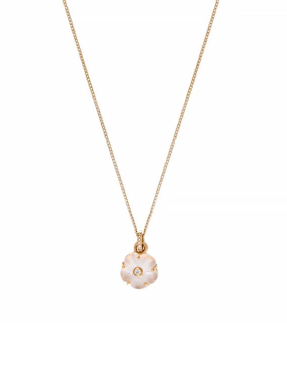 Collier fleur Tiny iris cristal