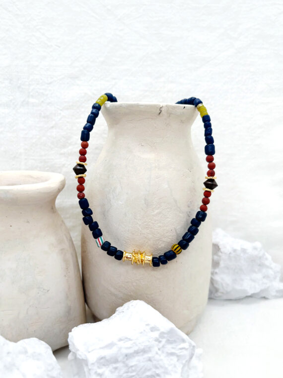 Collier Léandros lapis lazuli