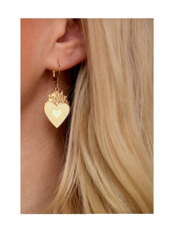 Petites boucles d'oreilles FRIDA IVOIRE