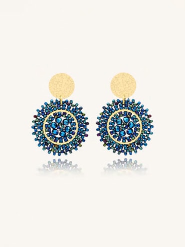 boucles d'oreilles Baby espagnola bleu marine ok