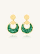 Boucles mini luna vert emeraude