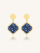 Boucles d'oreilles mini diamante marine